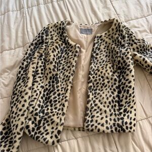 Leopard pony hair jacket